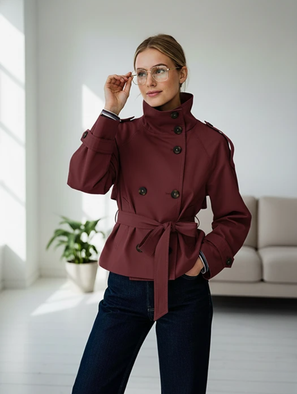 Maya Belted Trench Coat