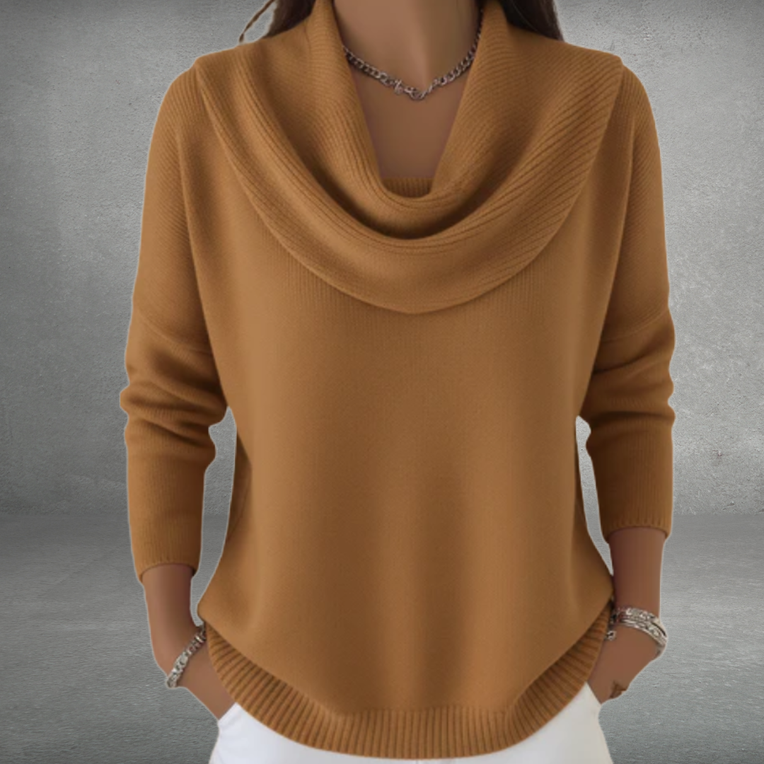 Eliza - Women's Draped Neck Sweater