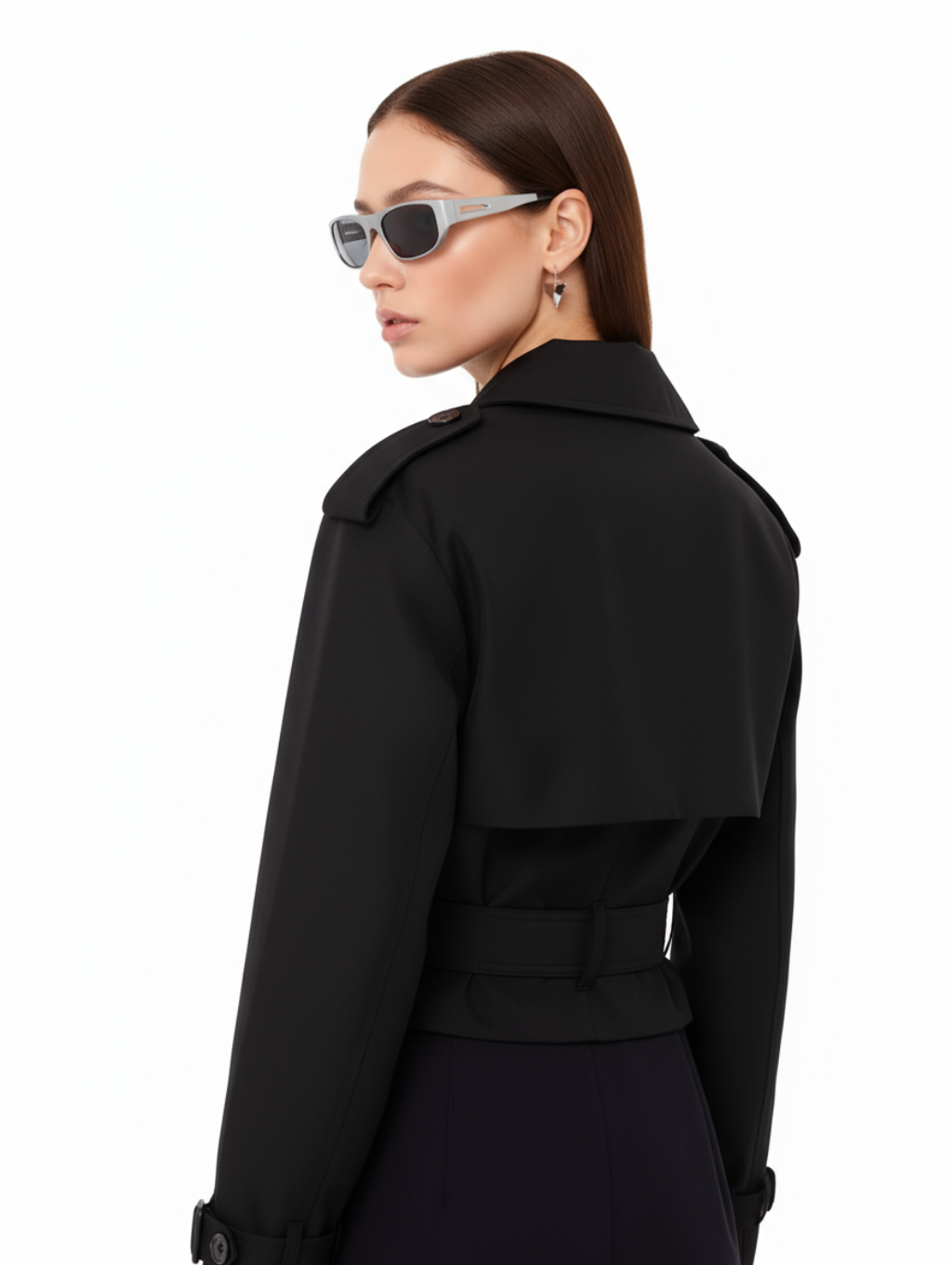 Talia Cropped Trench Coat