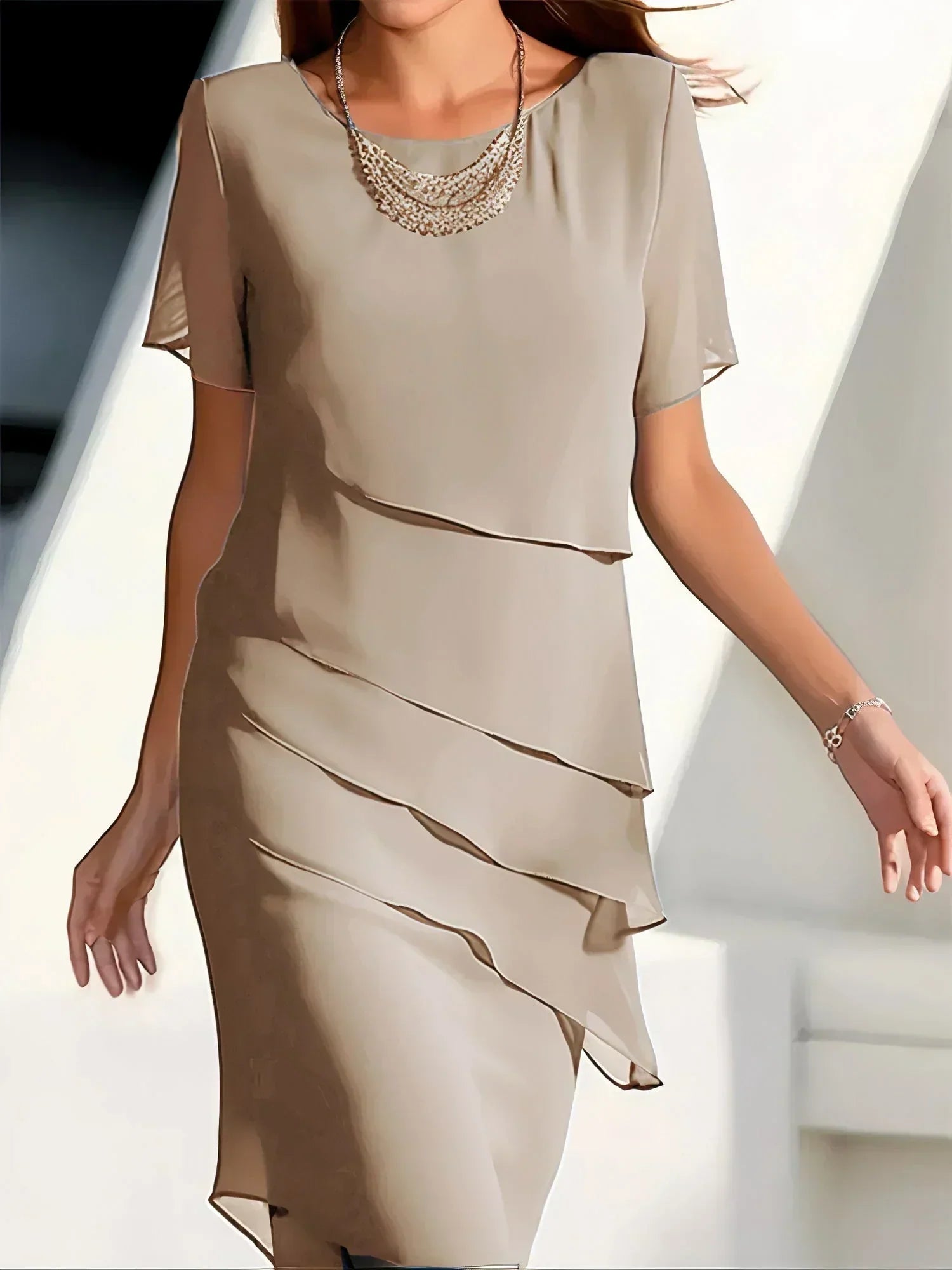 Juna™ | Chiffon-Midikjole