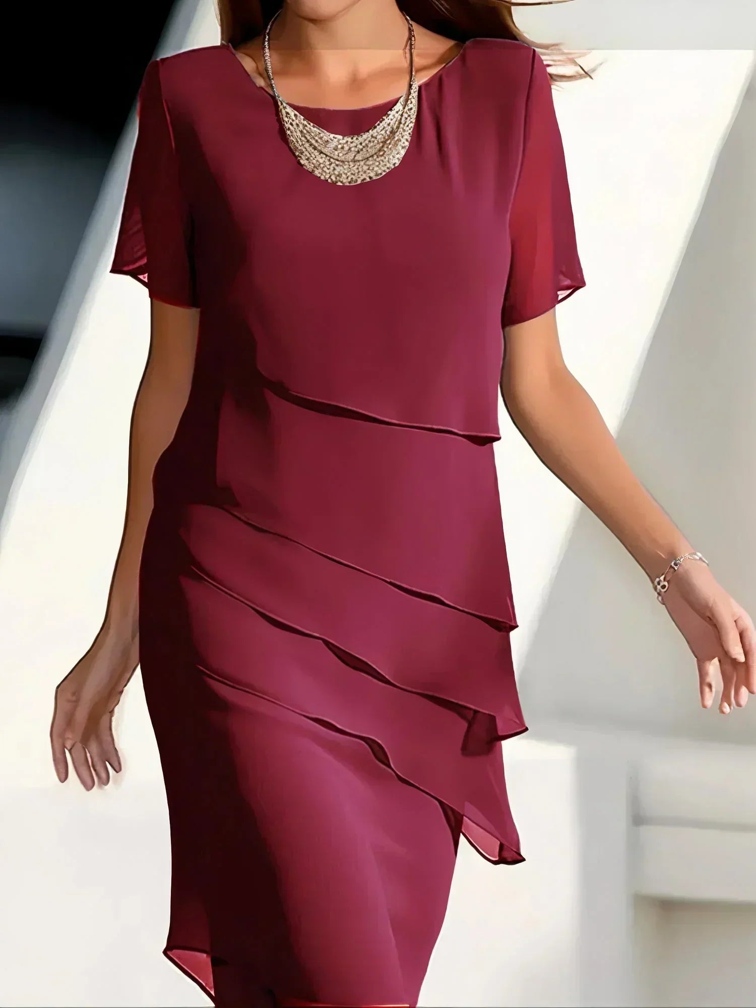 Juna™ | Chiffon-Midikjole