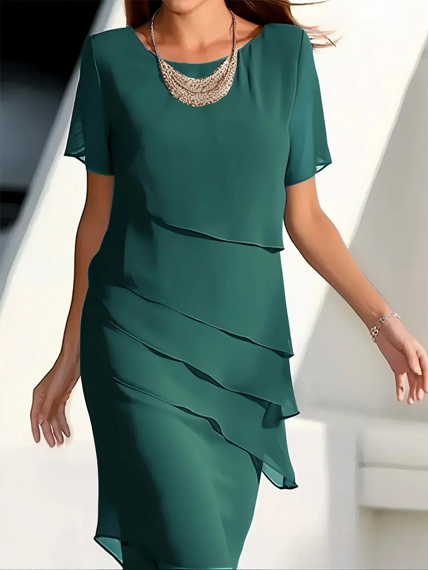 Juna™ | Chiffon-Midikjole