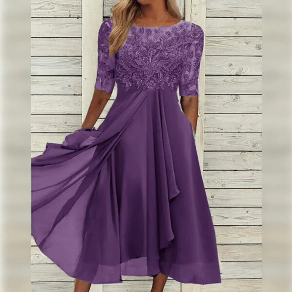 Leni™ | Elegant Chiffonkjole