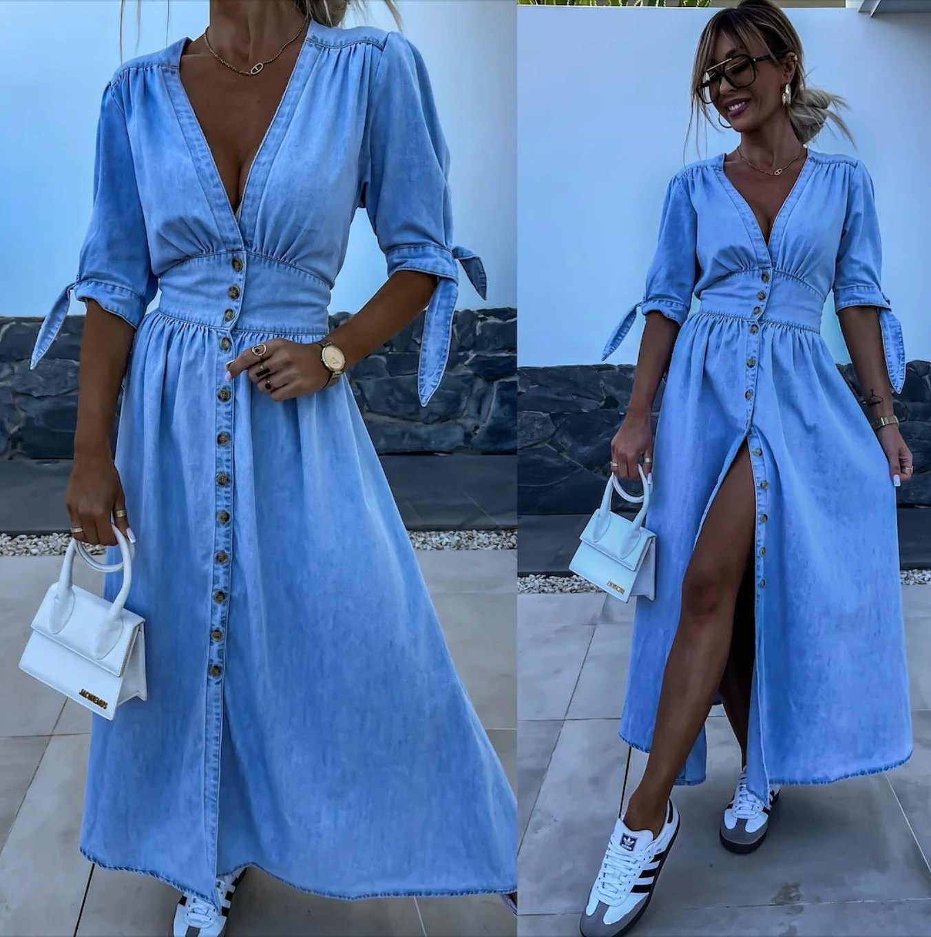 Luise™ | Strålende Denim-Kjole