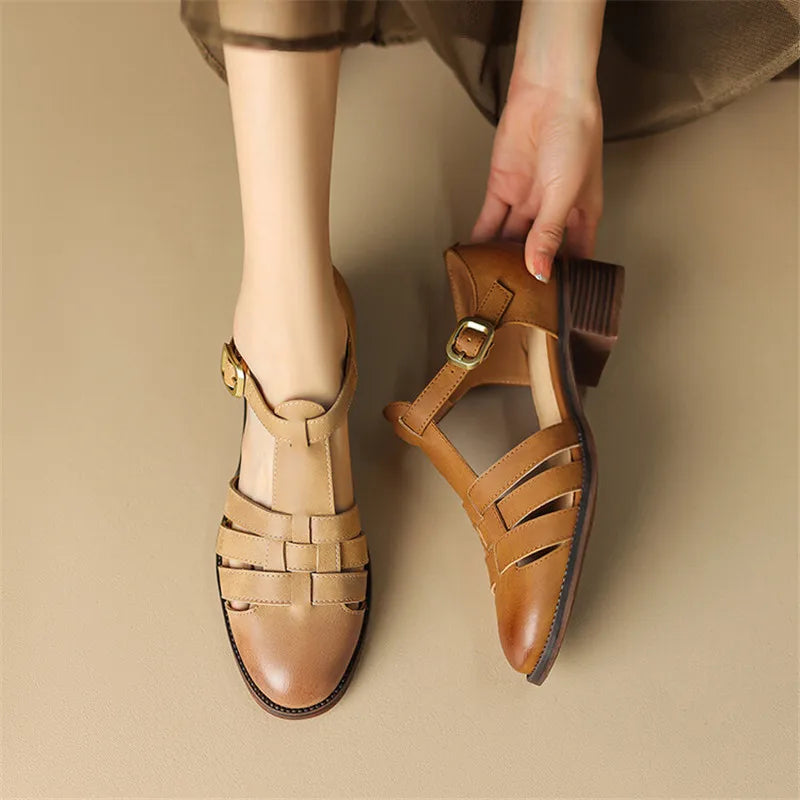 Aveline™ | Palynne Pyöreäkärkiset Sandalit