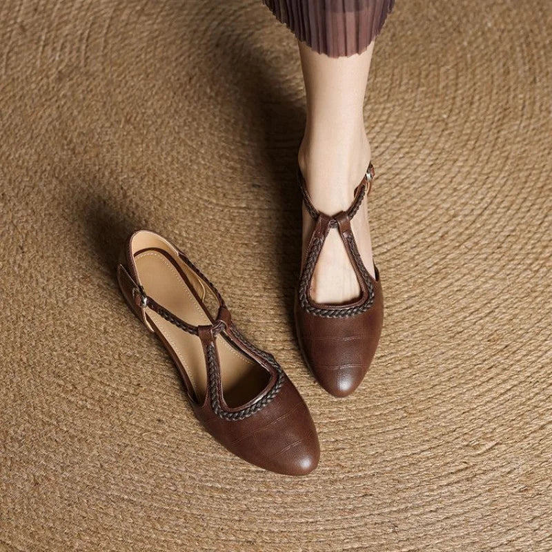 Aveline™ | Bevora T-Strap Sandalet