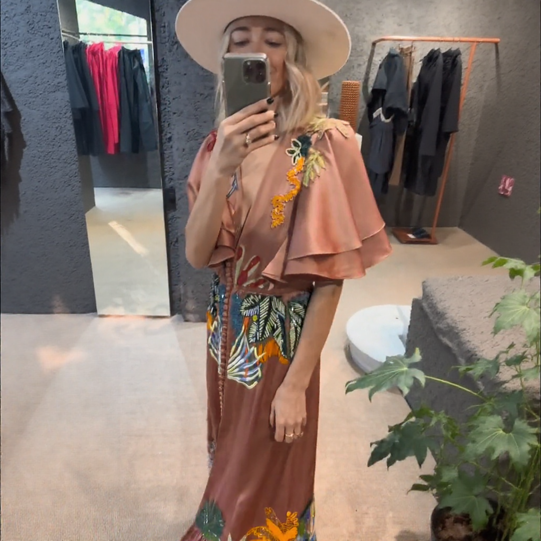 Zoe™ | Bestikket Boho-Maxikjole