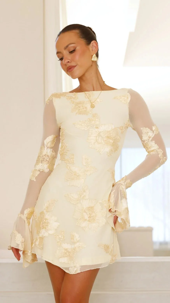 Marguax™ | Floral Mesh Minikjole