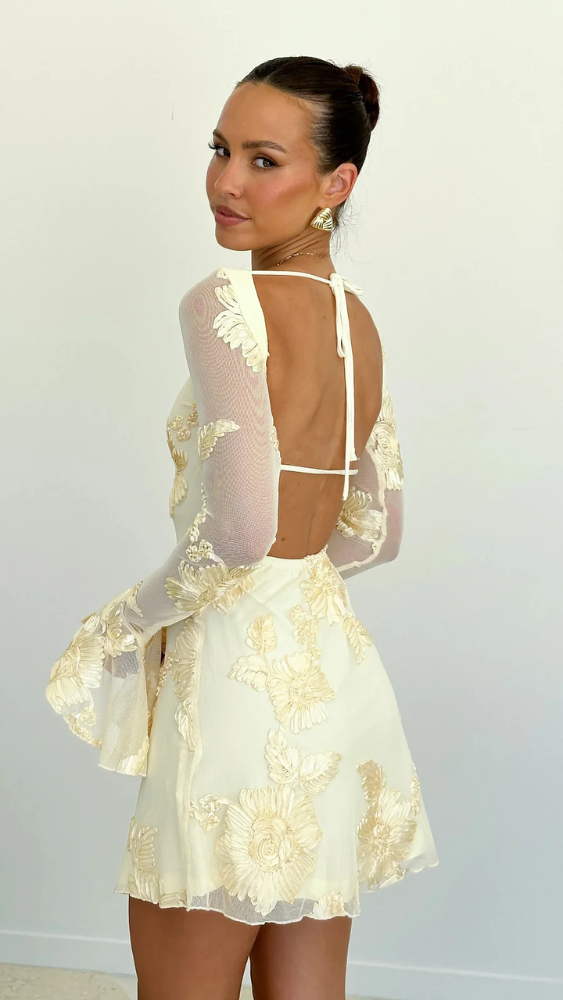 Marguax™ | Floral Mesh Minikjole