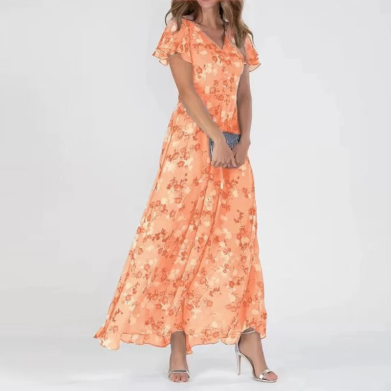 Sofia™ | Blomsterkjole med volangermer