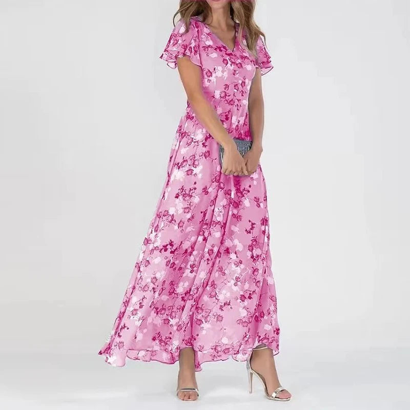 Sofia™ | Blomsterkjole med volangermer