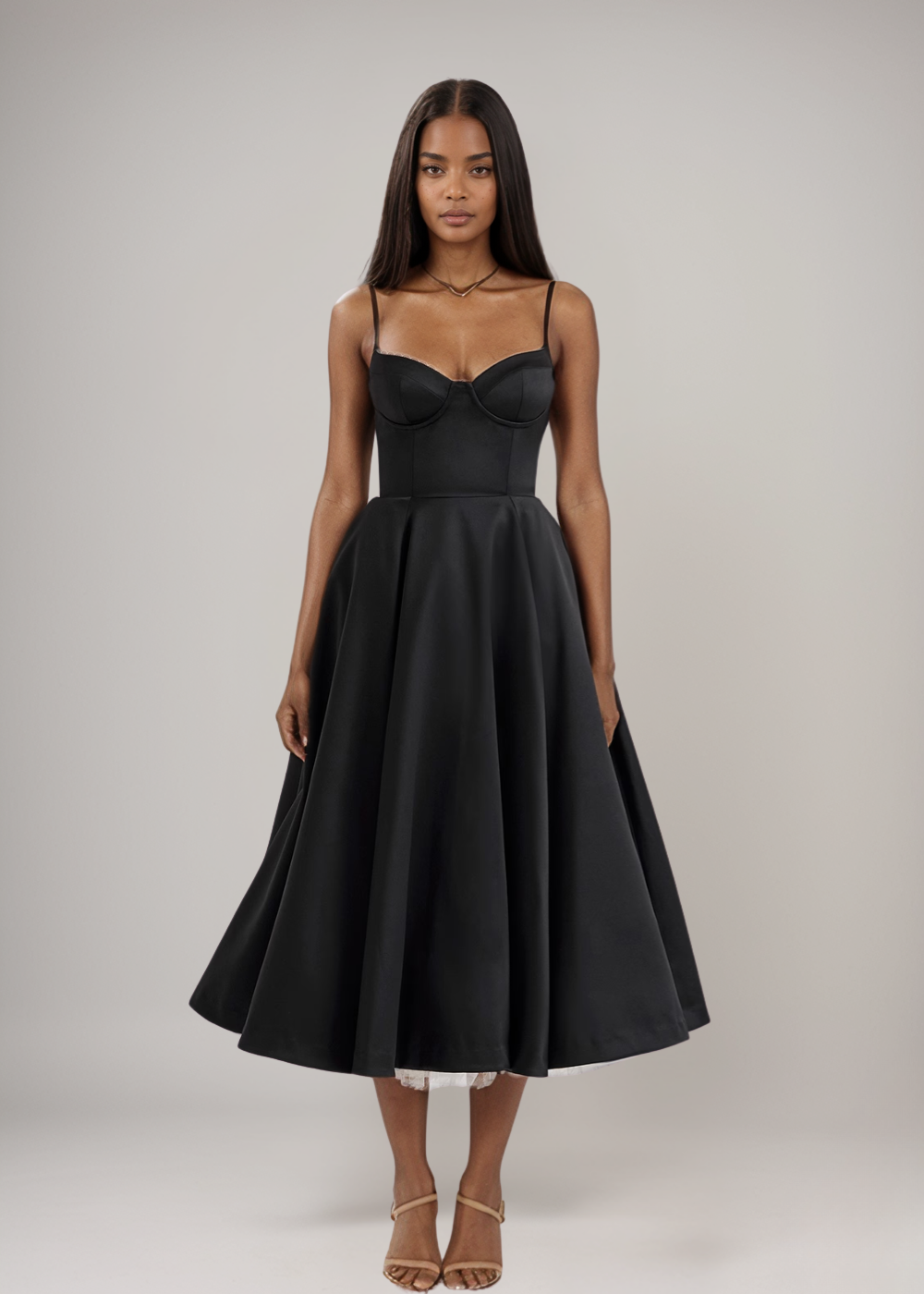 Julia™ | Satinert Bustier-Midikjole