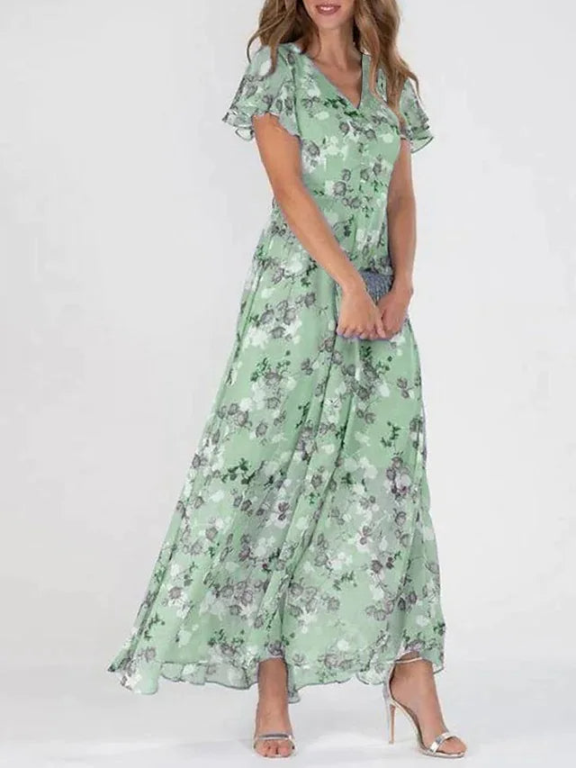 Sofia™ | Blomsterkjole med volangermer
