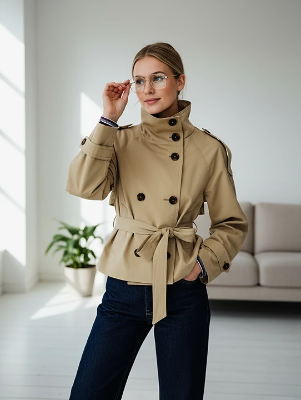 Maya Belted Trench Coat