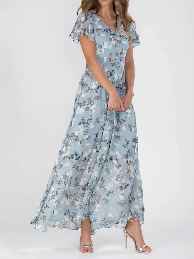 Sofia™ | Blomsterkjole med volangermer