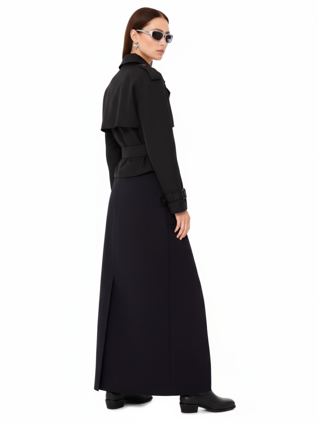 Talia Cropped Trench Coat