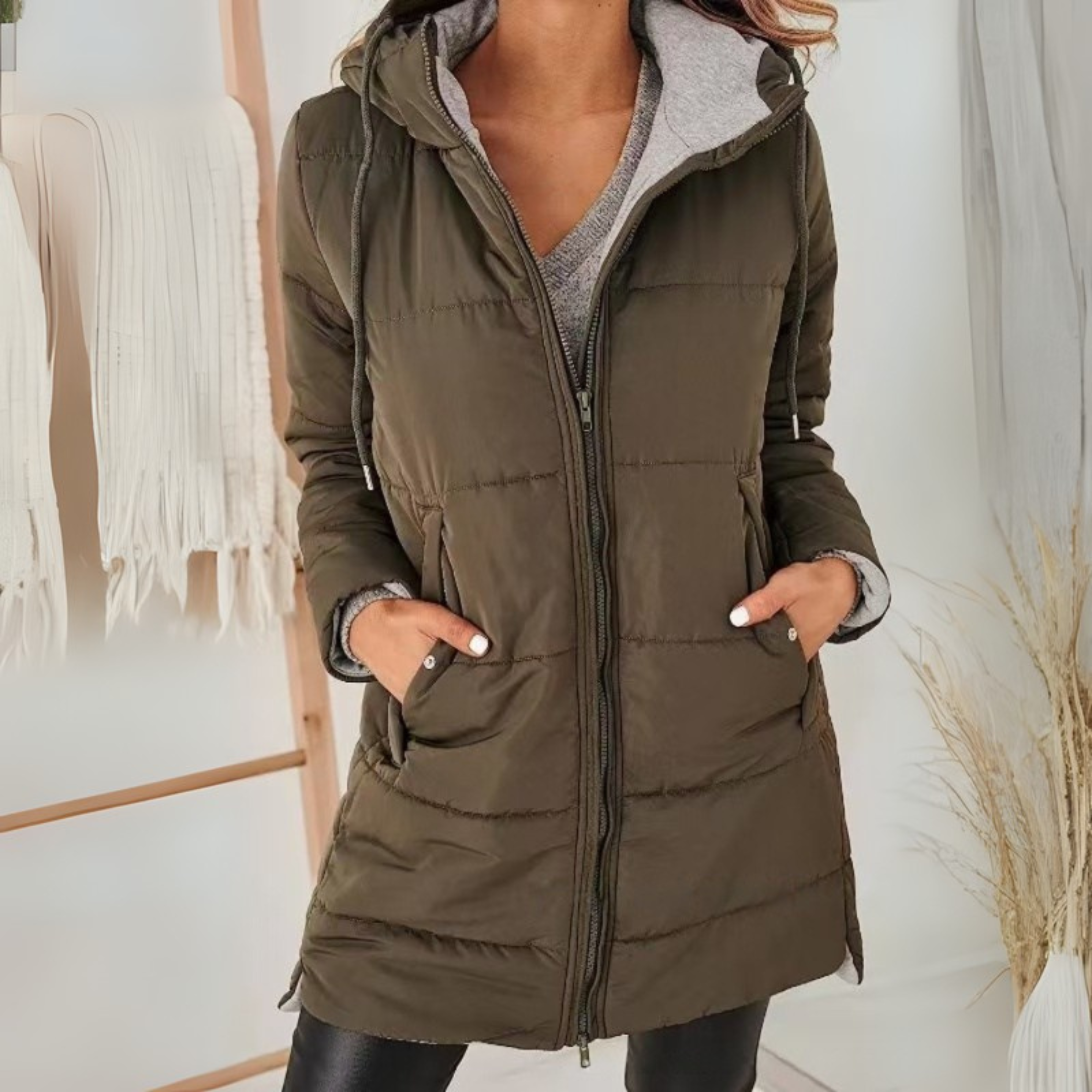 Aveline™ | Cozy Hooded Puffer Down Jacket