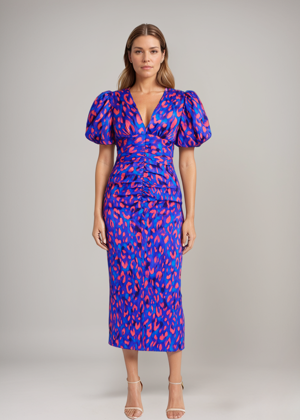 Lily™ | Lysende Rynket Midikjole