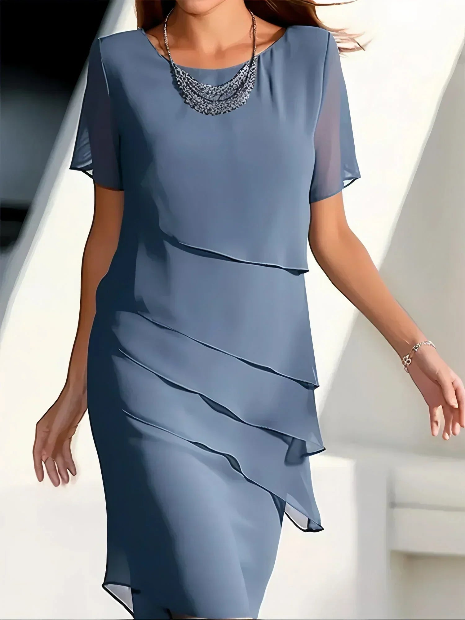 Juna™ | Chiffon-Midikjole