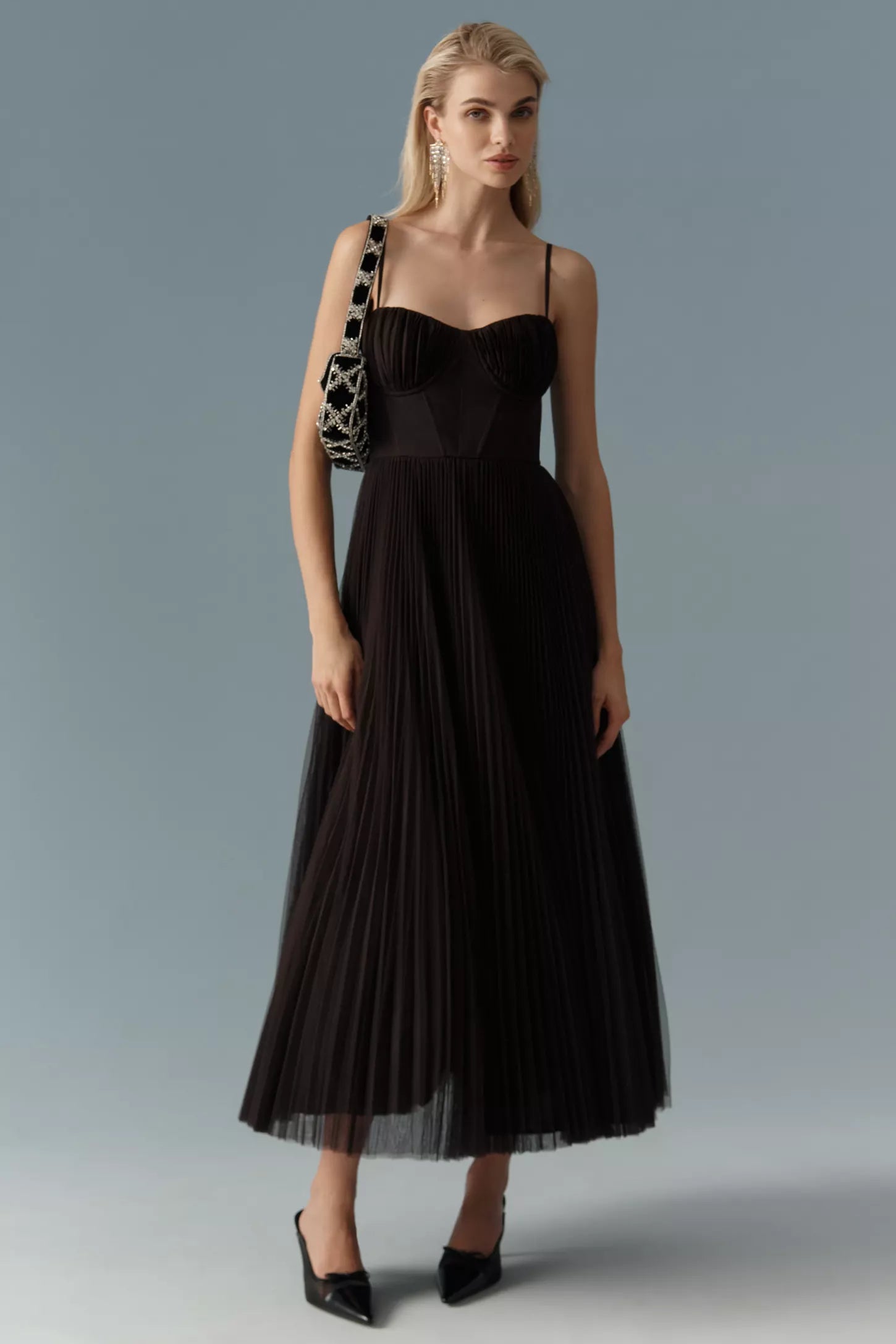 Amy | Flare Dress with Corset Top