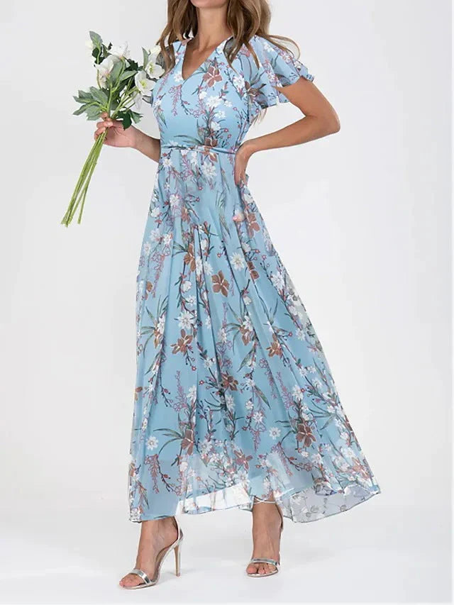 Sofia™ | Blomsterkjole med volangermer