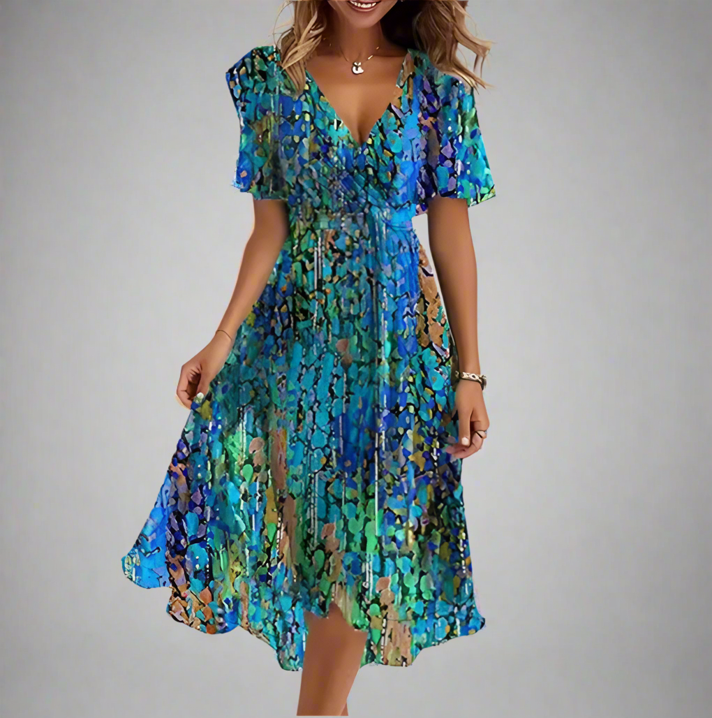 Ashley | Elegant Short Sleeve Dress