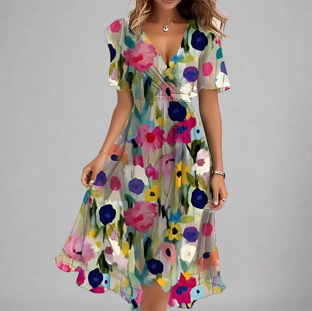 Ashley | Elegant Short Sleeve Dress
