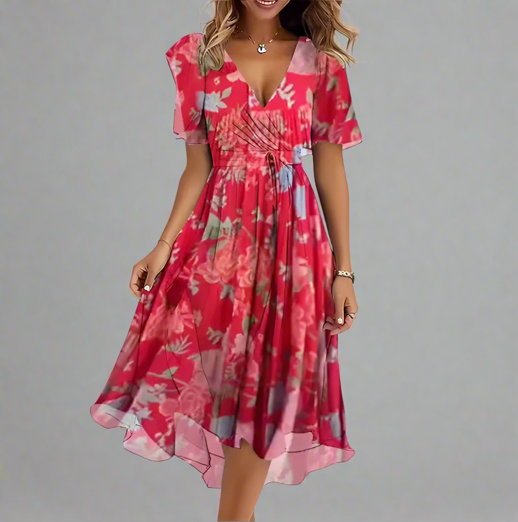Ashley | Elegant Short Sleeve Dress