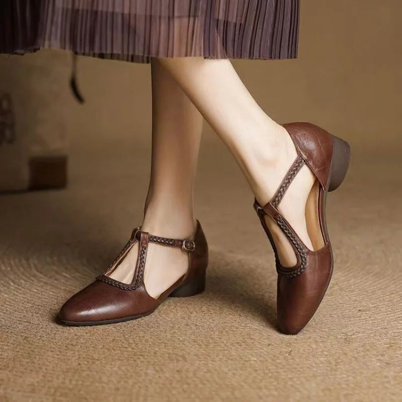 Aveline™ | Bevora T-Strap Sandalet