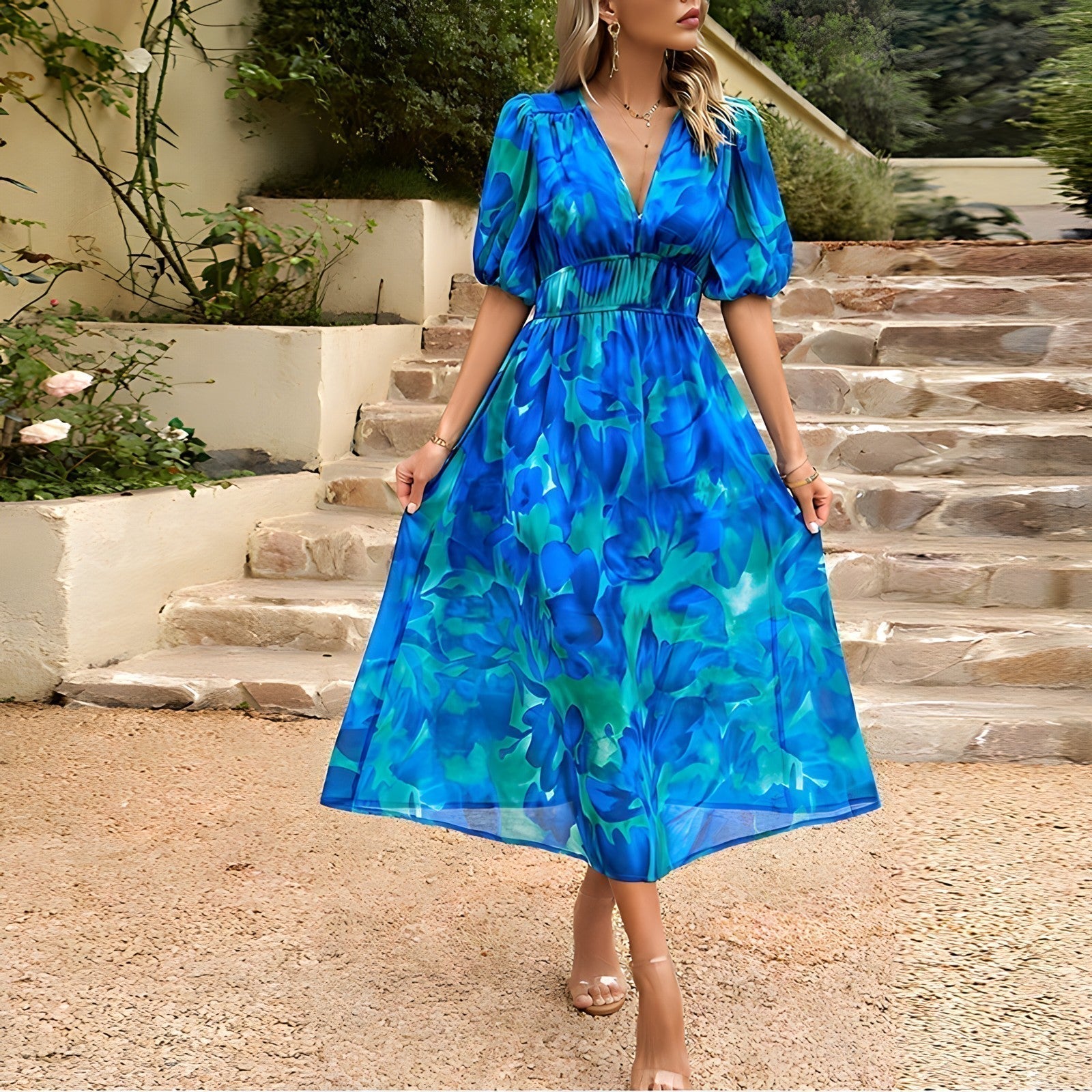 Melisa | Dress with Floral Pattern