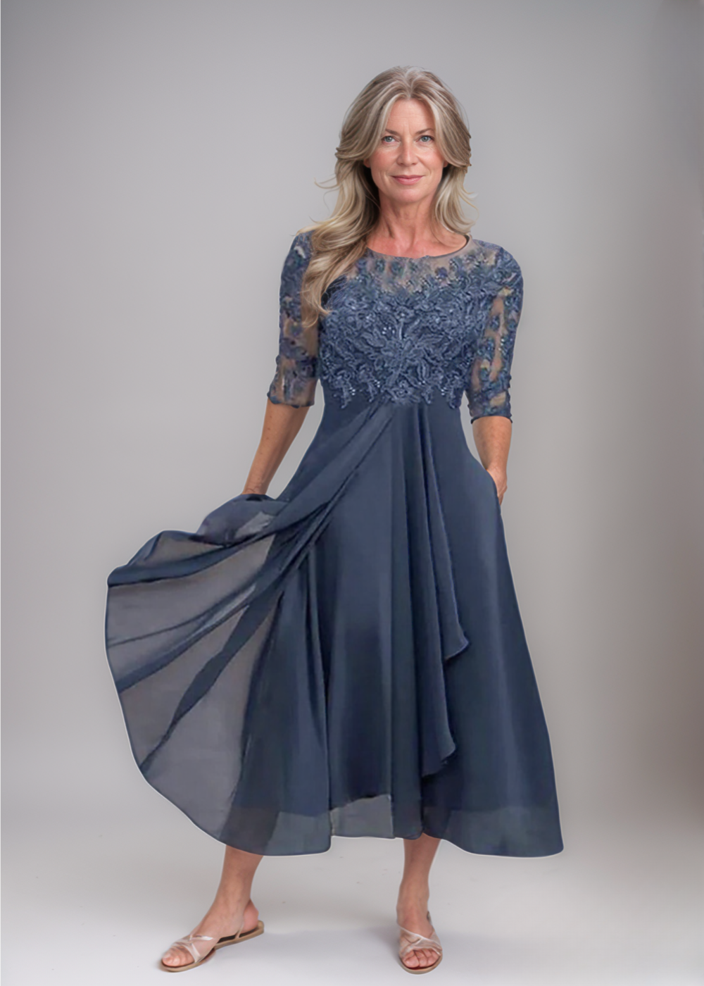 Leni™ | Elegant Chiffonkjole