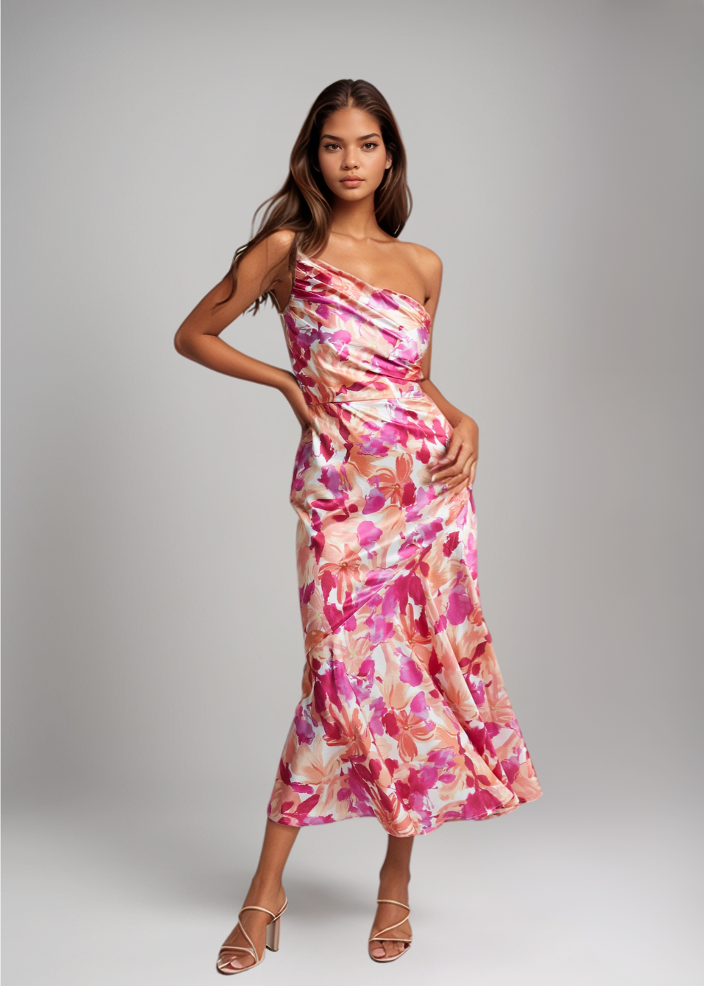 Viktoria™ | Asymmetrisk Maxikjole med blomsterdesign