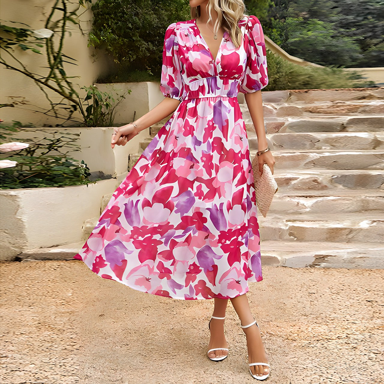 Melisa | Dress with Floral Pattern