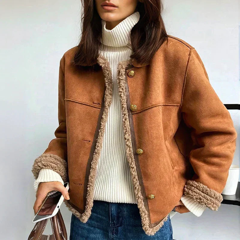 Aveline | Buttoned Sheepskin Jacket