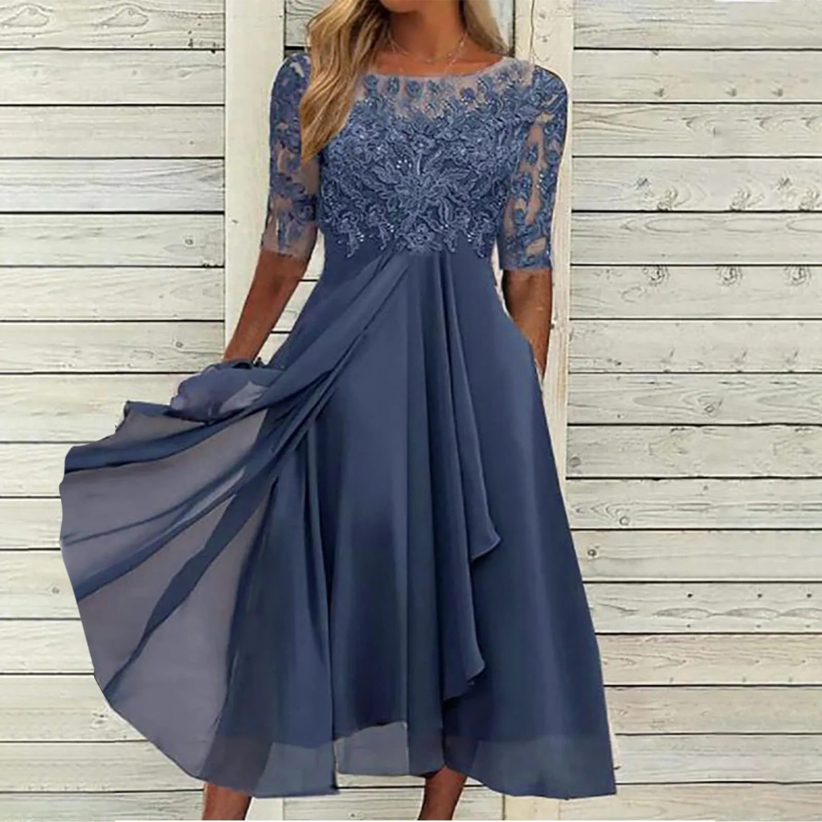Leni™ | Elegant Chiffonkjole