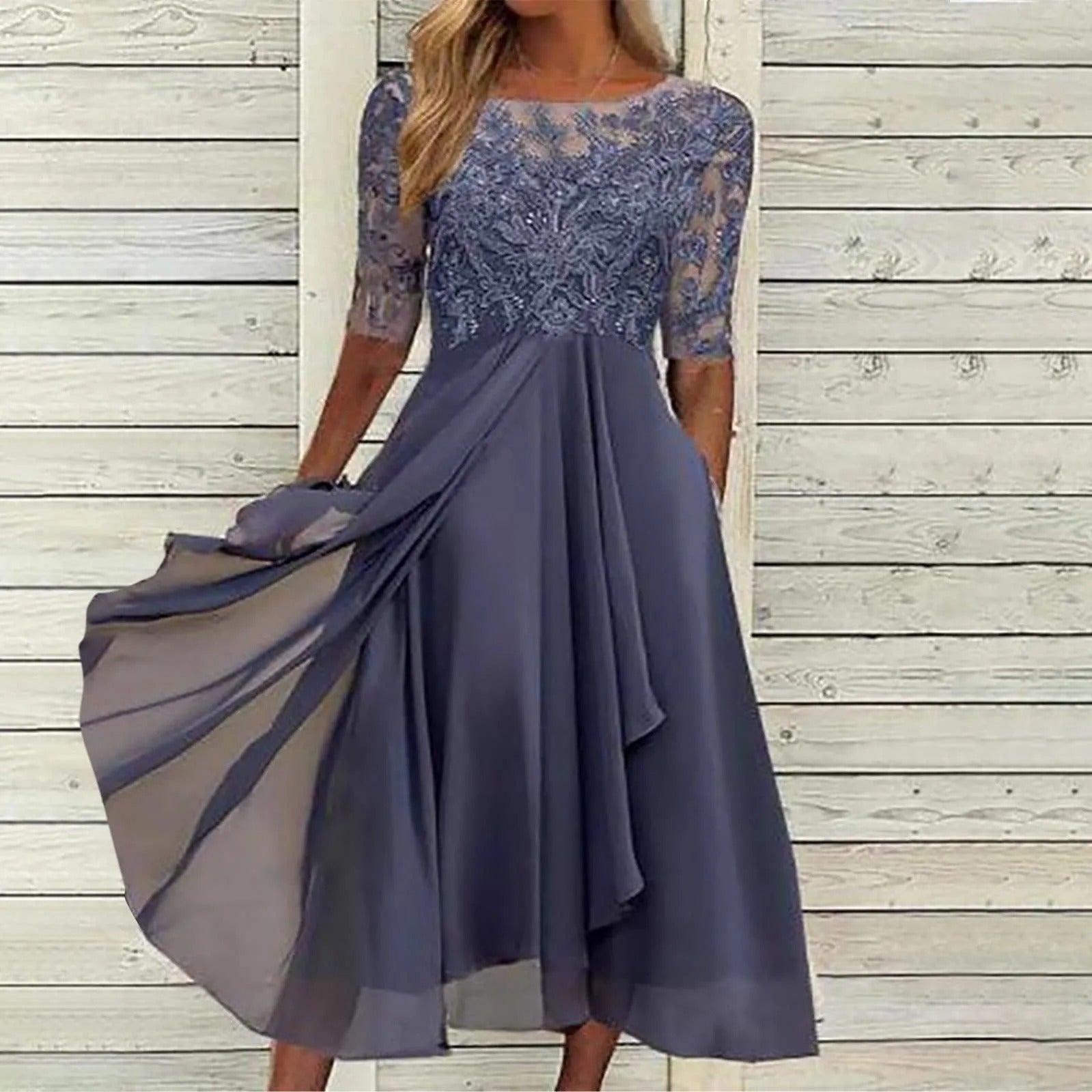 Leni™ | Elegant Chiffonkjole
